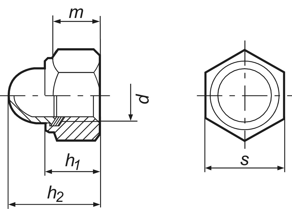 DIN 986  M  6  Güte St verzinkt